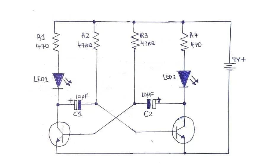Prosty schemat migającej diody LED - jak zrobić własny układ elektroniczny
