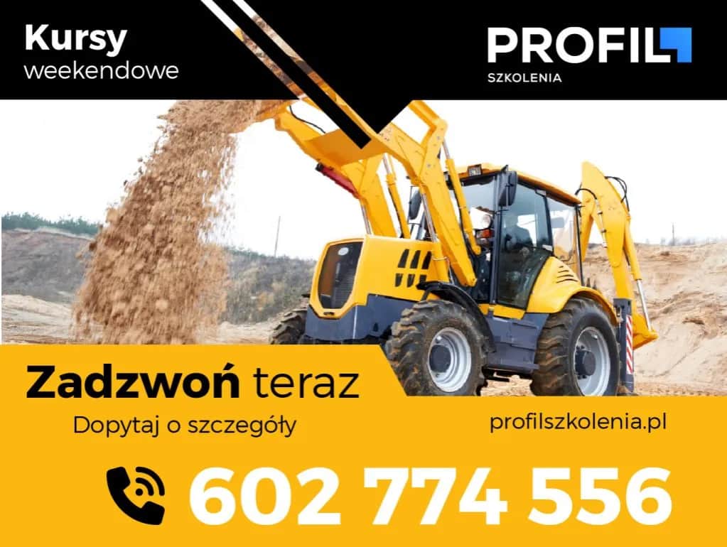 Ile trwa kurs na koparko ładowarkę? Sprawdź czas szkolenia i szczegóły