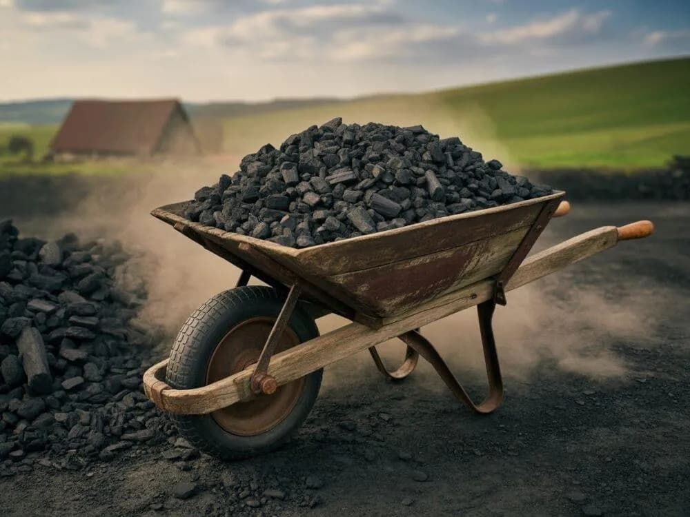 Ile waży taczka węgla? Sprawdź wagę i przeliczniki