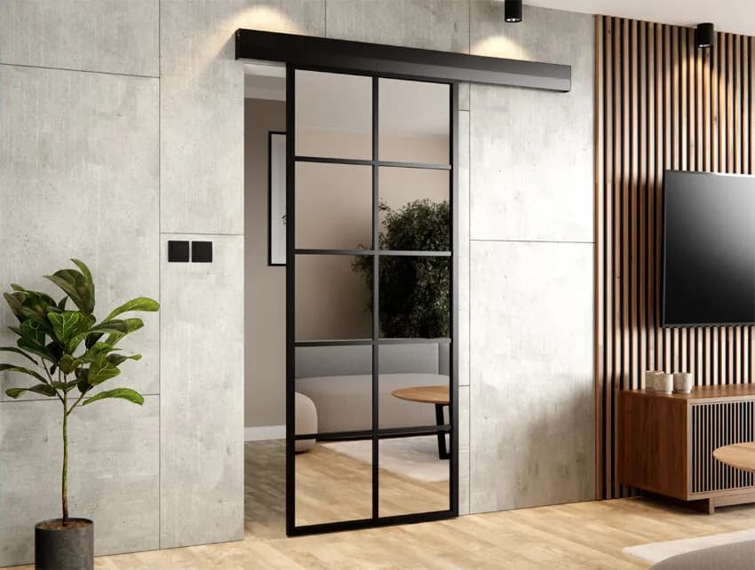 Lustrzane drzwi przesuwne - Funkcjonalne i Estetyczne Rozwiązanie do Twojego Wnętrza